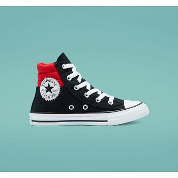 Converse Color Padded Collar Chuck Taylor All Star Hi Cierne / Cervene - Detske Vysoké Tenisky